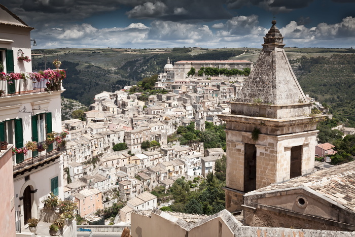 landmark view、higher、angle、意大利、西西里岛、ragusa、ragusa Ibra、景观