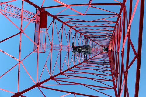 红水，石油井架，最高，北美，天空，建筑，建筑结构，白天