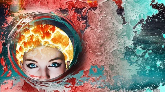 墙纸，女人，肖像女人，脸，女人的脸，肖像，锈，海