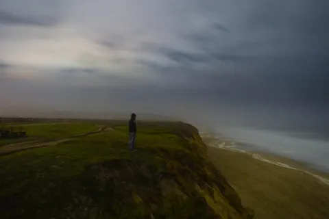 半月湾, 美国, 加利福尼亚州, 湾区, 时间间隔, 长时间曝光, 自拍照, 海洋