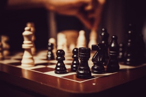 棋盘上的黑白棋子