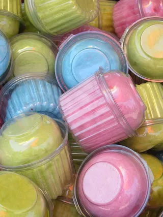 棉花糖，粉色，蓝色，多色，精选，变异，静物，没有人