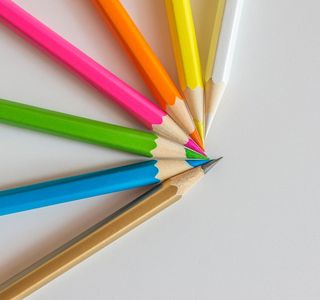 关, 照片, 有色, 铅笔, 特写, 彩色铅笔, 颜色, 彩色铅笔