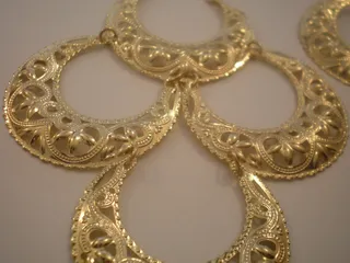 耳环, 黄金, 悬垂耳环, 时尚, 魅力, 珠宝首饰, 室内, 特写