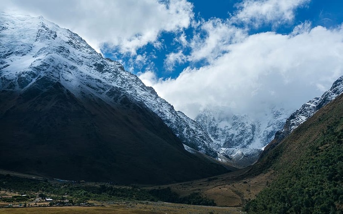 风景、山脉、自然、户外、风景、天空、雪、山谷