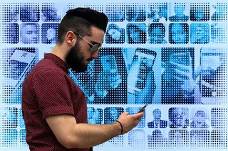 个人、网络、智能手机、手、照片、人脸、相册、世界