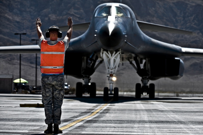 男子，签名，飞行员，美国空军，b-1b lancer，飞机，喷气机，军事