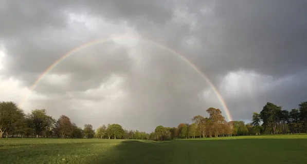 彩虹，云，自然，光，天气，双彩虹，自然之美，云天