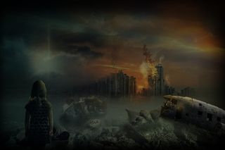 毁灭、战争、无助、痛苦、启示录、写作、遗弃、孤独