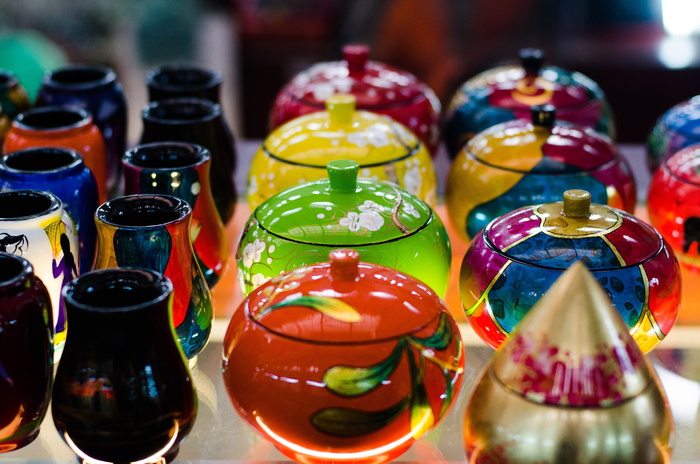 漆器，工艺品，彩色，漆器，工艺，越南，图案，传统漆器