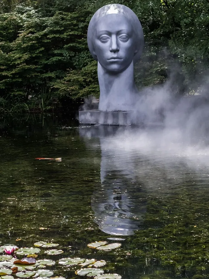 美国新泽西州雕塑场地leucantha艺术作品philip grausman雕塑面部