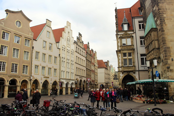 Munster，principal market，westfalen，景点，城市​​明斯特、斯塔米特、旅游景点、山墙式房屋