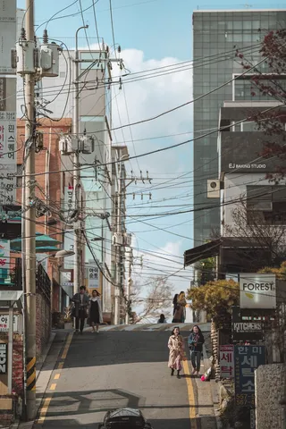 白天走在路上的两个女人