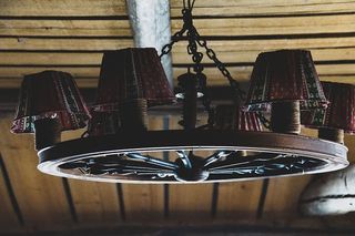 天花板，天花板灯，枝形吊灯，老式，乡村，棕色，复古，复古灯