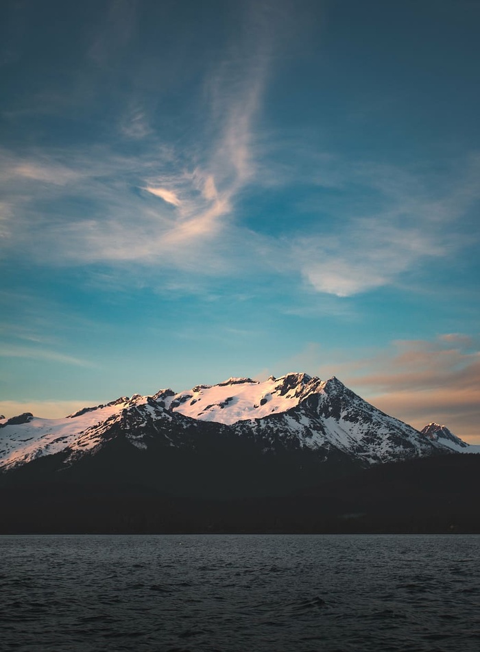 雪山，高山，高地，云，天空，峰顶，山脊，风景