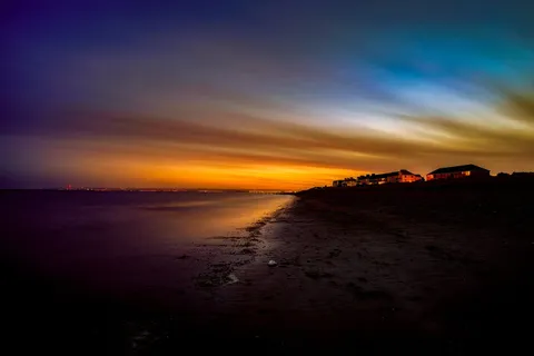 光,海,黎明,风景,背光,海滩,美丽,云 光,海,黎明,风景,背光,海滩,美丽,云