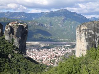 meteora，希腊，莫，修道院，山，建筑，建筑结构，自然