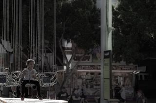 澳大利亚, ​​悉尼奥林匹克公园, 儿童, 女孩, 恐惧, 骑, 主题公园, 公平