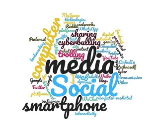 社交媒体词云。