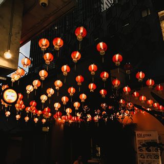 澳大利亚、奇本代尔、香料巷、城市、夜晚、美食、街道、中国