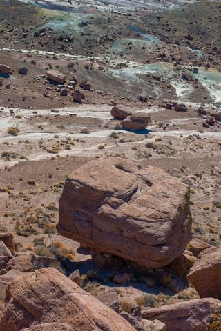 石化森林国家公园，沙漠，亚利桑那州，巨石，岩石，固体，土地，岩石-物体