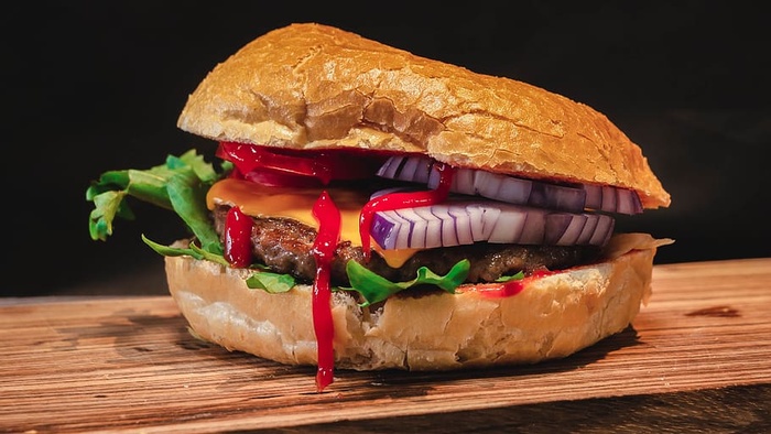 汉堡，食品，面包，面包，三明治，肉面包，牛角包，猪肉