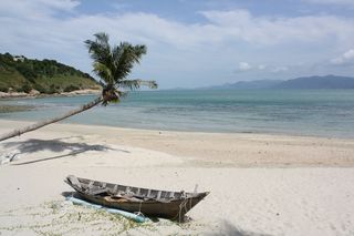 加勒比海、海、吊床、水、海滩、天空、陆地、船只