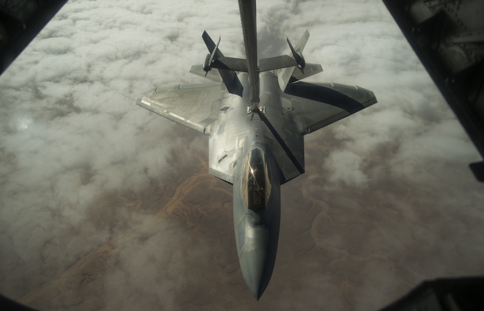 灰色、战斗、飞机、白色、云朵、f-22猛禽、隐形、飞机