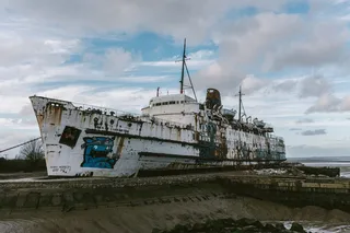 英国，霍利韦尔，兰开斯特公爵船，格朗奇，海，船，生锈，船