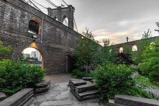 小飞象，美国，桥梁，植物，树木，绿色，砖，砖墙