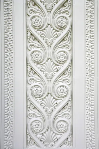 华丽、白色、花卉、表面、图案、图案、装饰、建筑