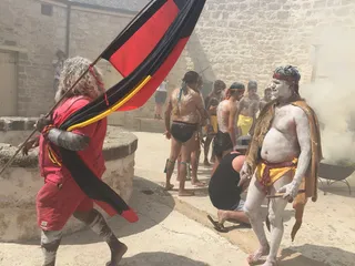 土著, 仪式, 传统, 人, 男人, 一群人, 真实的人, 一天