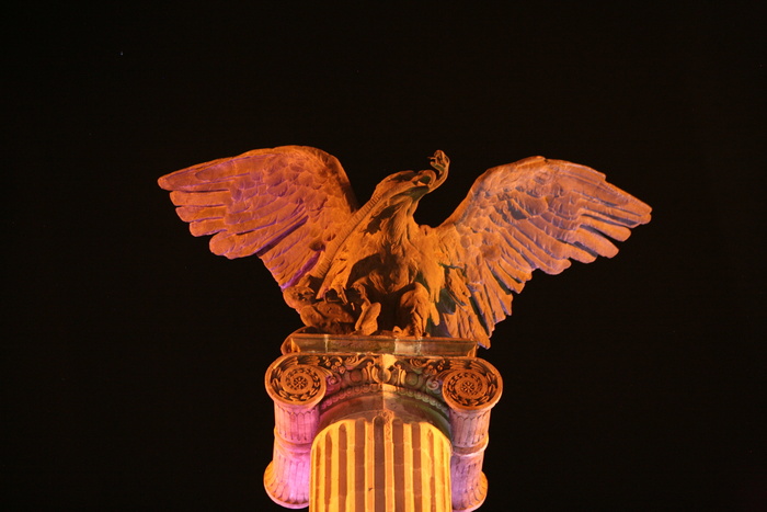 eagle、exedra、column、plaza、postal、aguascalientes、animal representation、art and craft