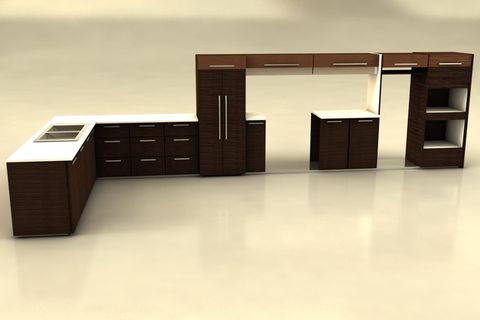 厨房家具，当代，木制，真空，无人，建筑，办公室，建筑