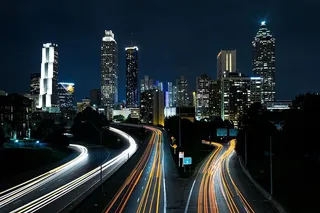 快速运动的延时汽车