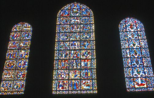 法国，沙特尔，彩色玻璃，大教堂，教堂，天主教，彩色玻璃，宗教