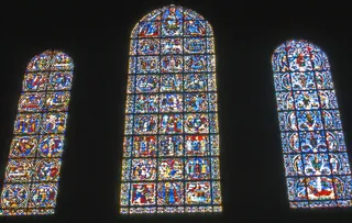 法国，沙特尔，彩色玻璃，大教堂，教堂，天主教，彩色玻璃，宗教