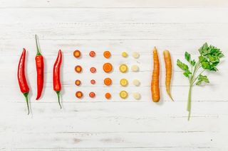 红橙黄绿色蔬菜图片