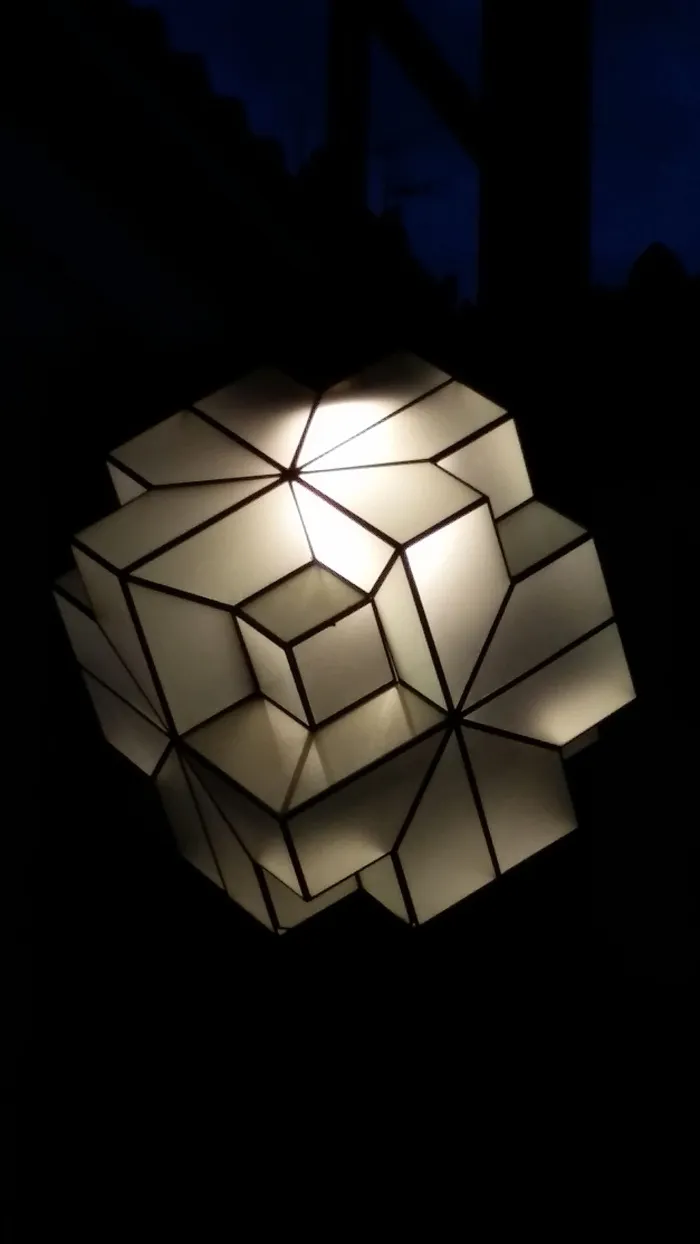 光，夜，黑暗，灯，迷宫，光，夜，路灯，三维形状