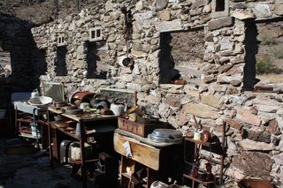 美国，亚利桑那州，quartzsite，goldgraeber，建筑，建筑结构，墙，无人