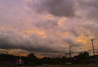暴风雨的天空，日落，云，暴风雨，天空，自然，天气，景观