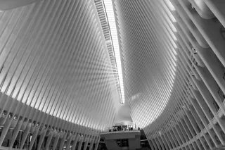 美国，纽约，世贸中心，低角度视图，建筑，天花板，室内，现代