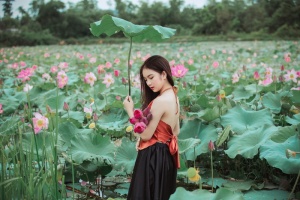 人，女人，花，女孩，亚洲女孩，亚洲女人，美丽，美丽
