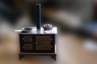 炊具，煤炉，旧，炉子，厨房，烹饪区，旧厨房炉子，技术