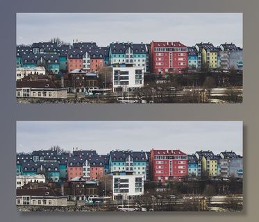 城市房屋的航空影像