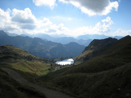 风景摄影，山脉，oberstdorf，foghorn，夏天，登山，山脉，天空