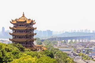 旅游，建筑，城市，旅游，天空，黄鹤楼，武汉，中国