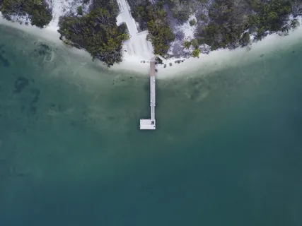 水体附近岛屿鸟瞰图 水体附近岛屿鸟瞰图