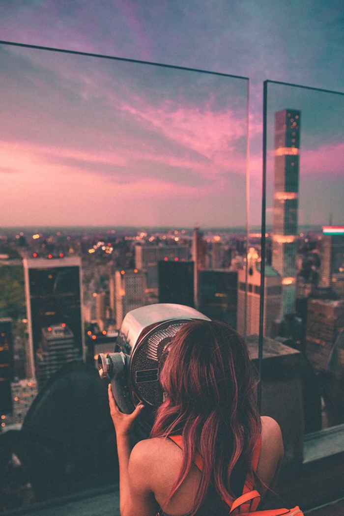 女士、looking、scope、front、building、Presets、Lightroom、Instagram