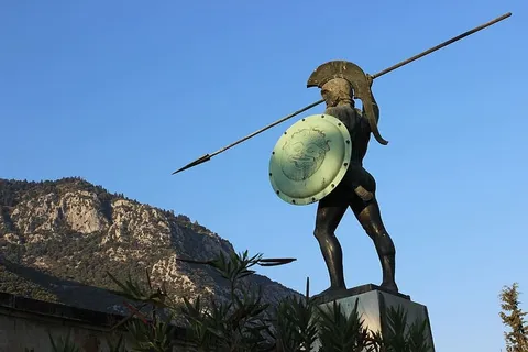 斯巴达雕像,正面,群山,希腊,300,雕像,雕塑,旅行 斯巴达雕像,正面,群山,希腊,300,雕像,雕塑,旅行